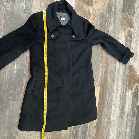 J.Crew 100% Wool Pea Coat Women Size 4 Black - Picture 4 of 5